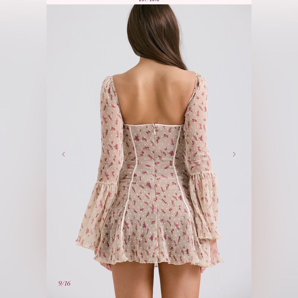 ANALISSA
Vintage Cream Rose Print Corset Mini Dress - Picture 7 of 11